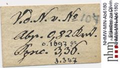 Etiketten zu Olivin (NHMW-MIN-Ab6180)
